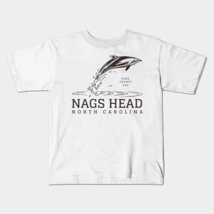 Nags Head, NC Summertime Vacationing Dolphin Kids T-Shirt